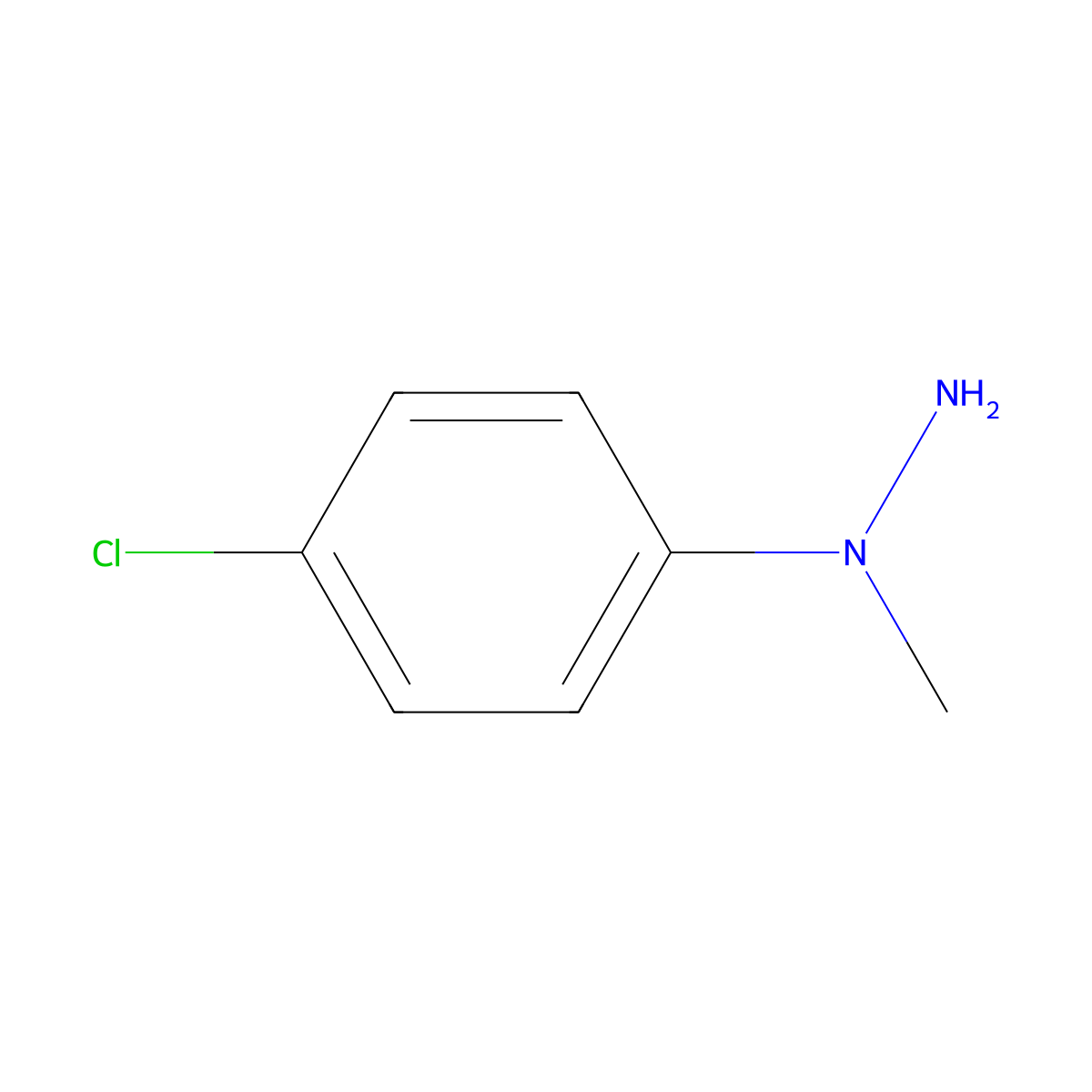 Hydrazine, (4-chlorophenyl)methyl- molecular structure, CAS 52263-26-0