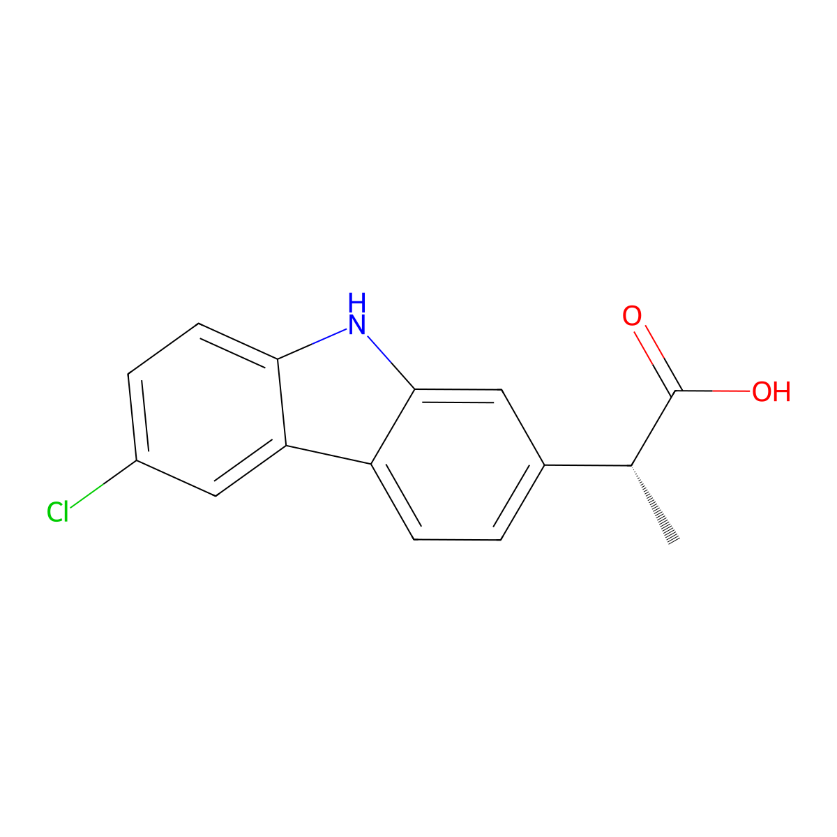 (-)-Carprofen molecular structure, CAS 52263-83-9