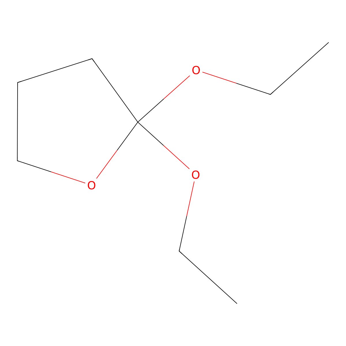 2,2-Diethoxytetrahydrofuran molecular structure, CAS 52263-97-5