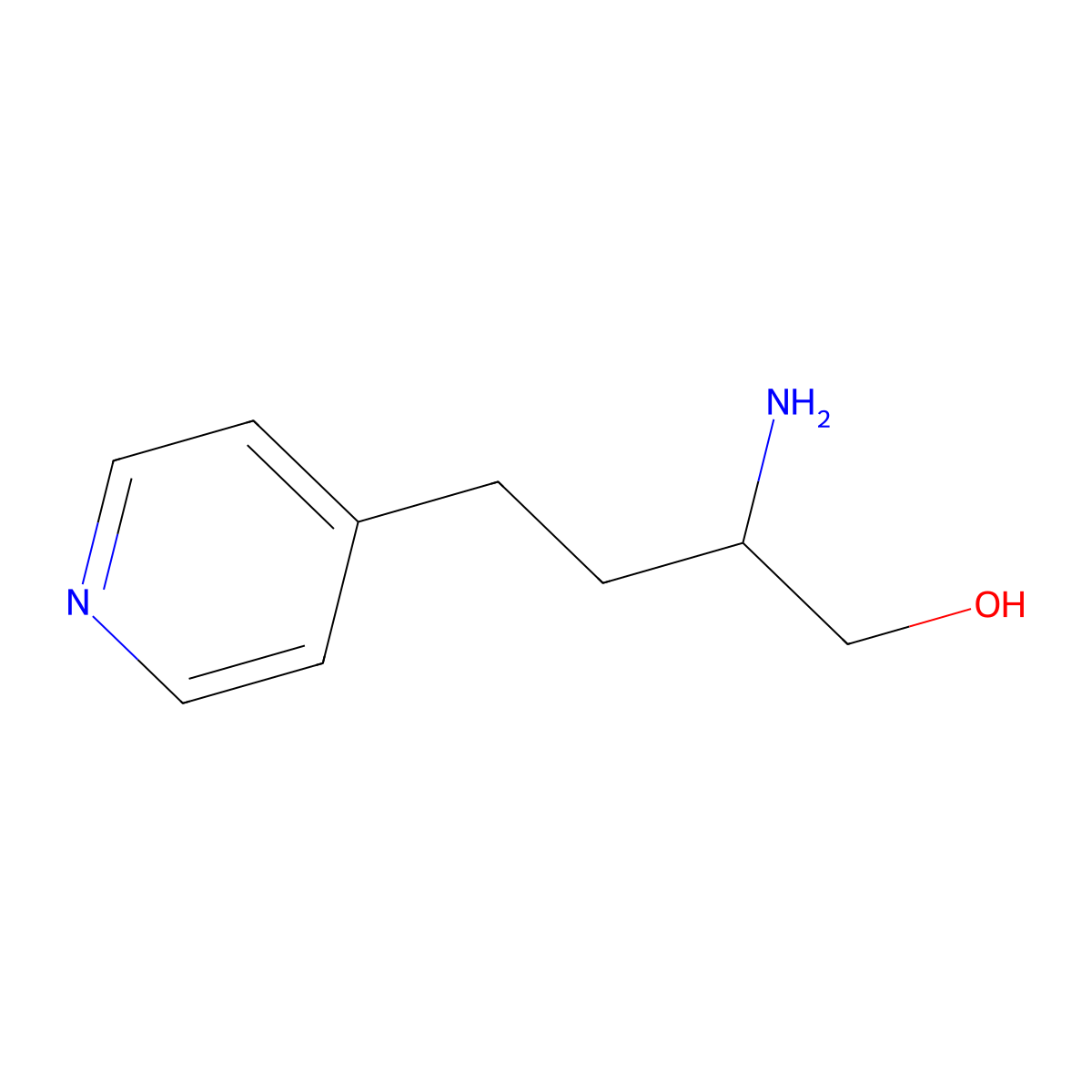 2-Amino-4-(pyridin-4-yl)butan-1-ol molecular structure, CAS 522633-92-7