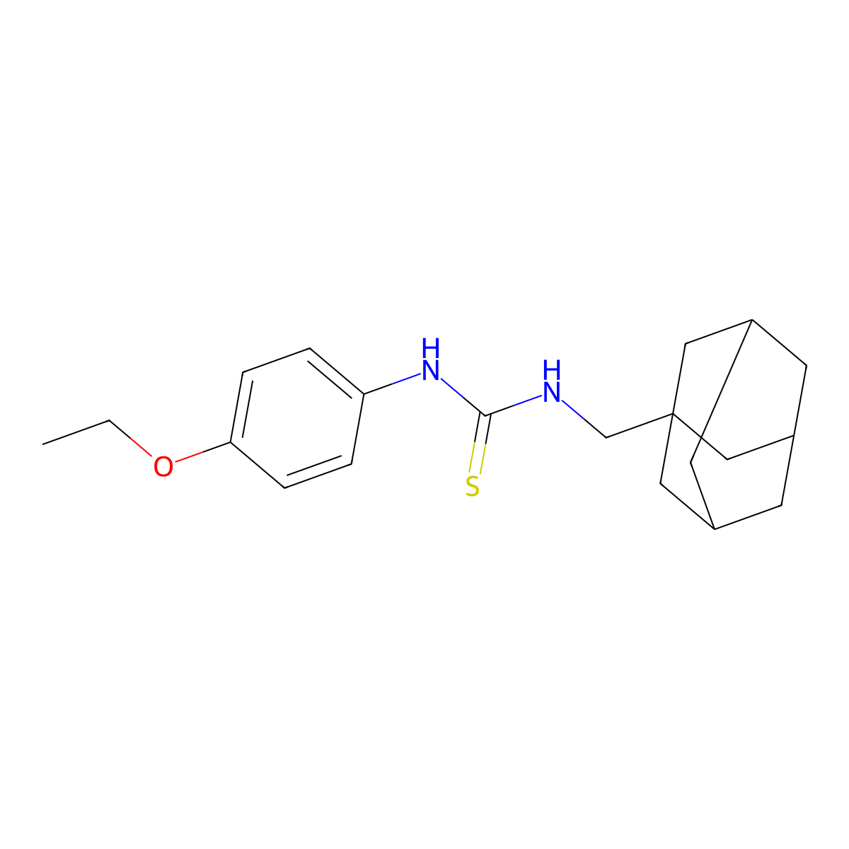 1-(1-Adamantylmethyl)-3-(4-ethoxyphenyl)thiourea molecular structure, CAS 522637-94-1