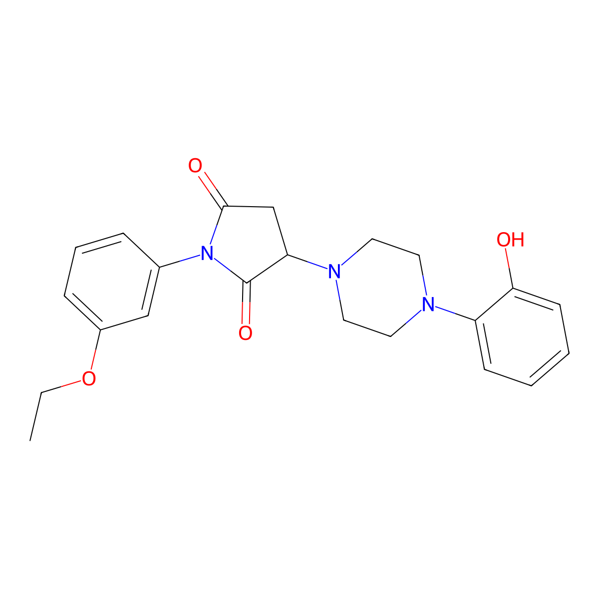 1-(3-Ethoxyphenyl)-3-[4-(2-hydroxyphenyl)piperazin-1-yl]pyrrolidine-2,5-dione molecular structure, CAS 522649-58-7