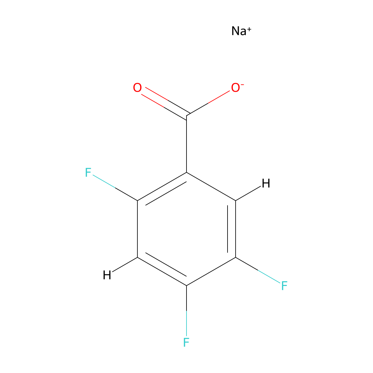 Benzoic acid, 2,4,5-trifluoro-, sodium salt (1:1) molecular structure, CAS 522651-48-5