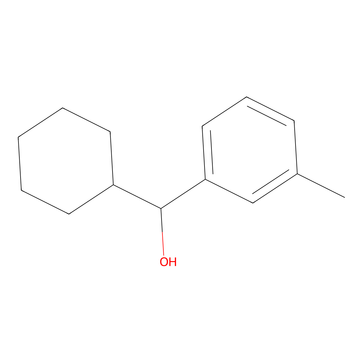 Cyclohexyl (3-methylphenyl)methanol molecular structure, CAS 522654-01-9