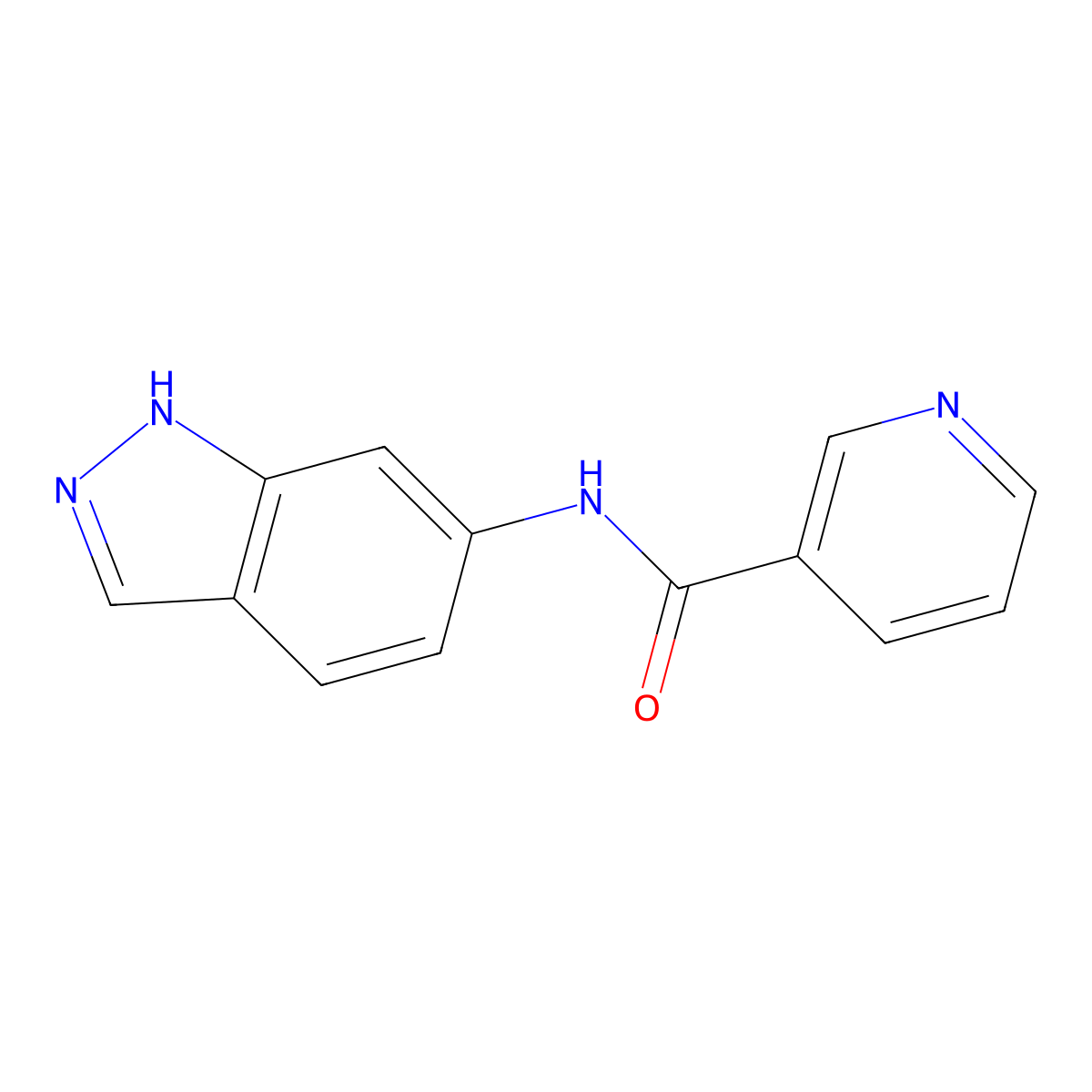 N-(1H-indazol-6-yl)pyridine-3-carboxamide molecular structure, CAS 522658-37-3