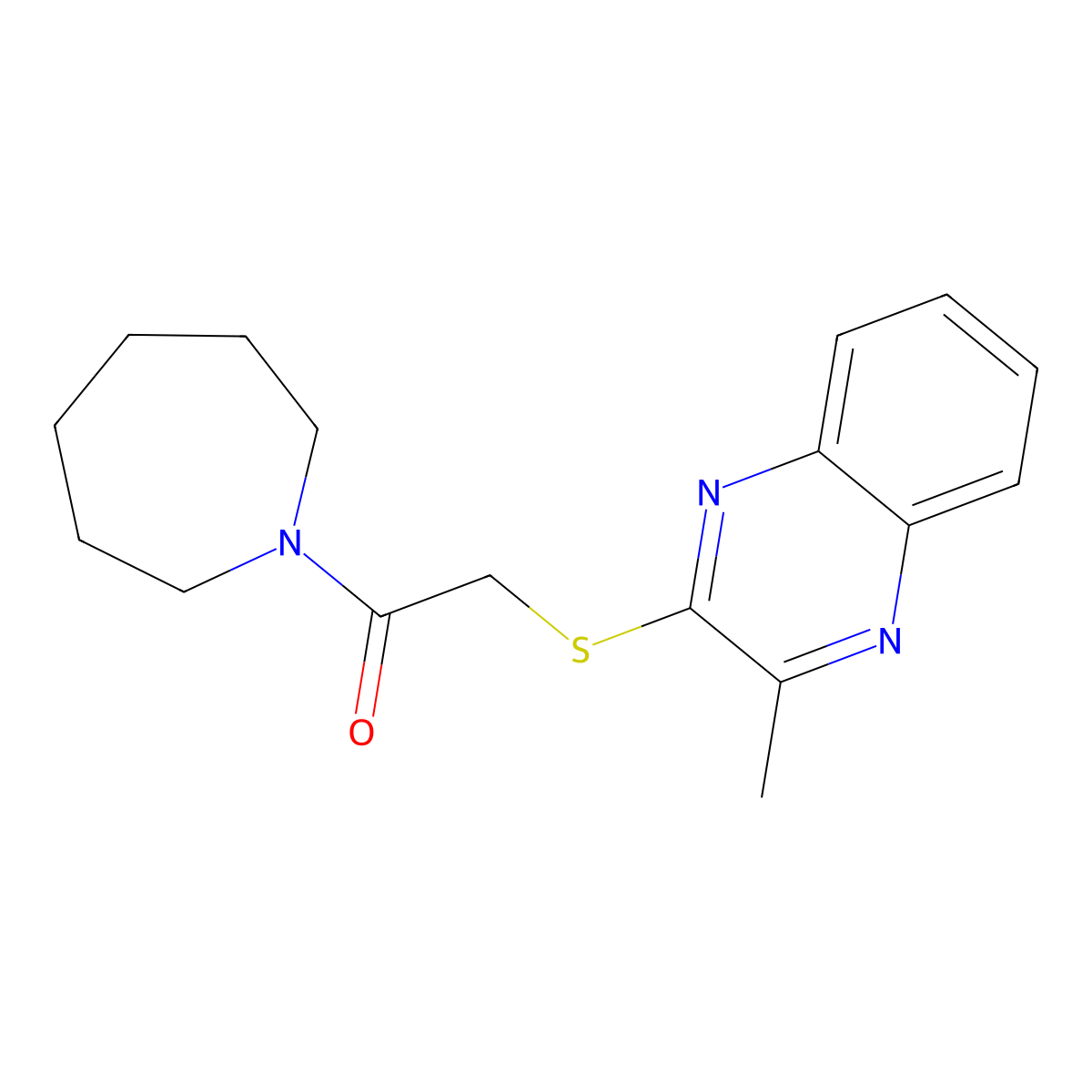 1-(Azepan-1-yl)-2-[(3-methylquinoxalin-2-yl)sulfanyl]ethanone molecular structure, CAS 522658-74-8
