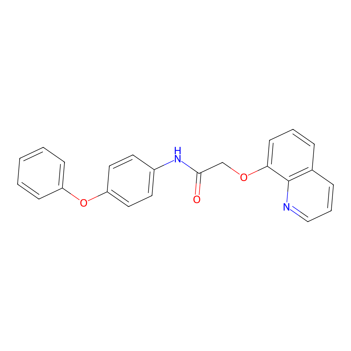 N-(4-phenoxyphenyl)-2-(quinolin-8-yloxy)acetamide molecular structure, CAS 522659-46-7