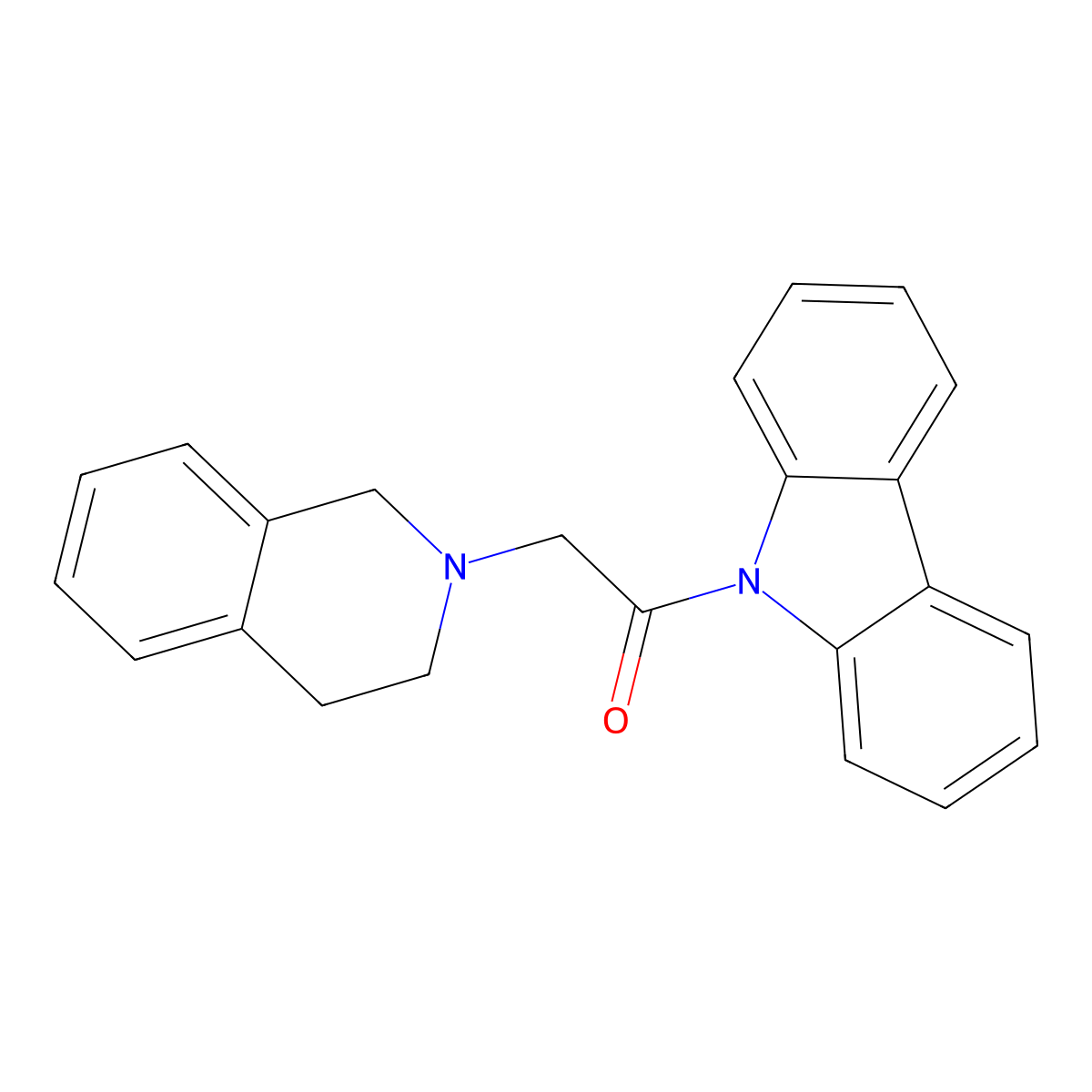 1-(9H-carbazol-9-yl)-2-(3,4-dihydroisoquinolin-2(1H)-yl)ethanone molecular structure, CAS 522659-61-6