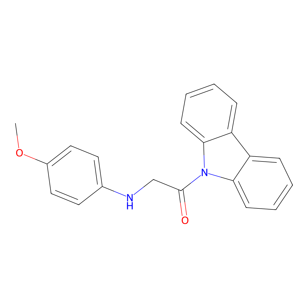 1-Carbazol-9-yl-2-(4-methoxyanilino)ethanone molecular structure, CAS 522659-66-1