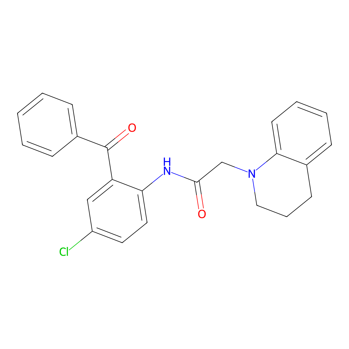N~1~-(2-benzoyl-4-chlorophenyl)-2-[3,4-dihydro-1(2H)-quinolinyl]acetamide molecular structure, CAS 522659-97-8