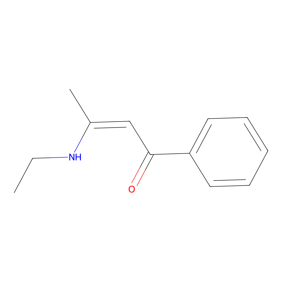 3-(Ethylamino)-1-phenylbut-2-en-1-one molecular structure, CAS 52266-19-0