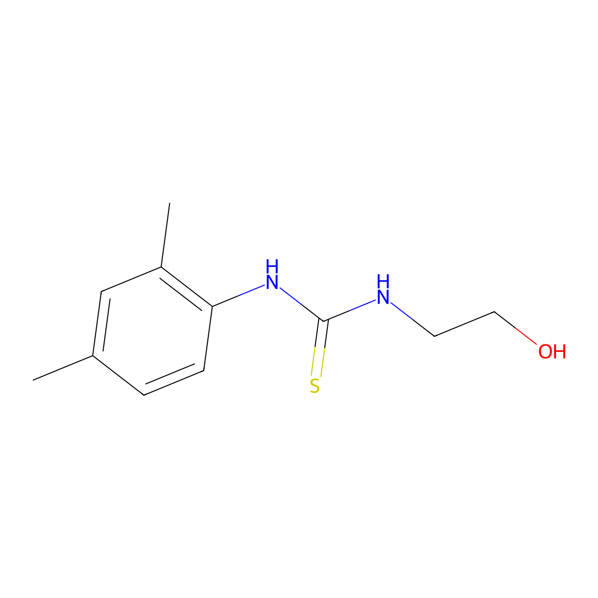 1-(2-Hydroxyethyl)-3-(2,4-xylyl)-2-thiourea molecular structure, CAS 52266-55-4