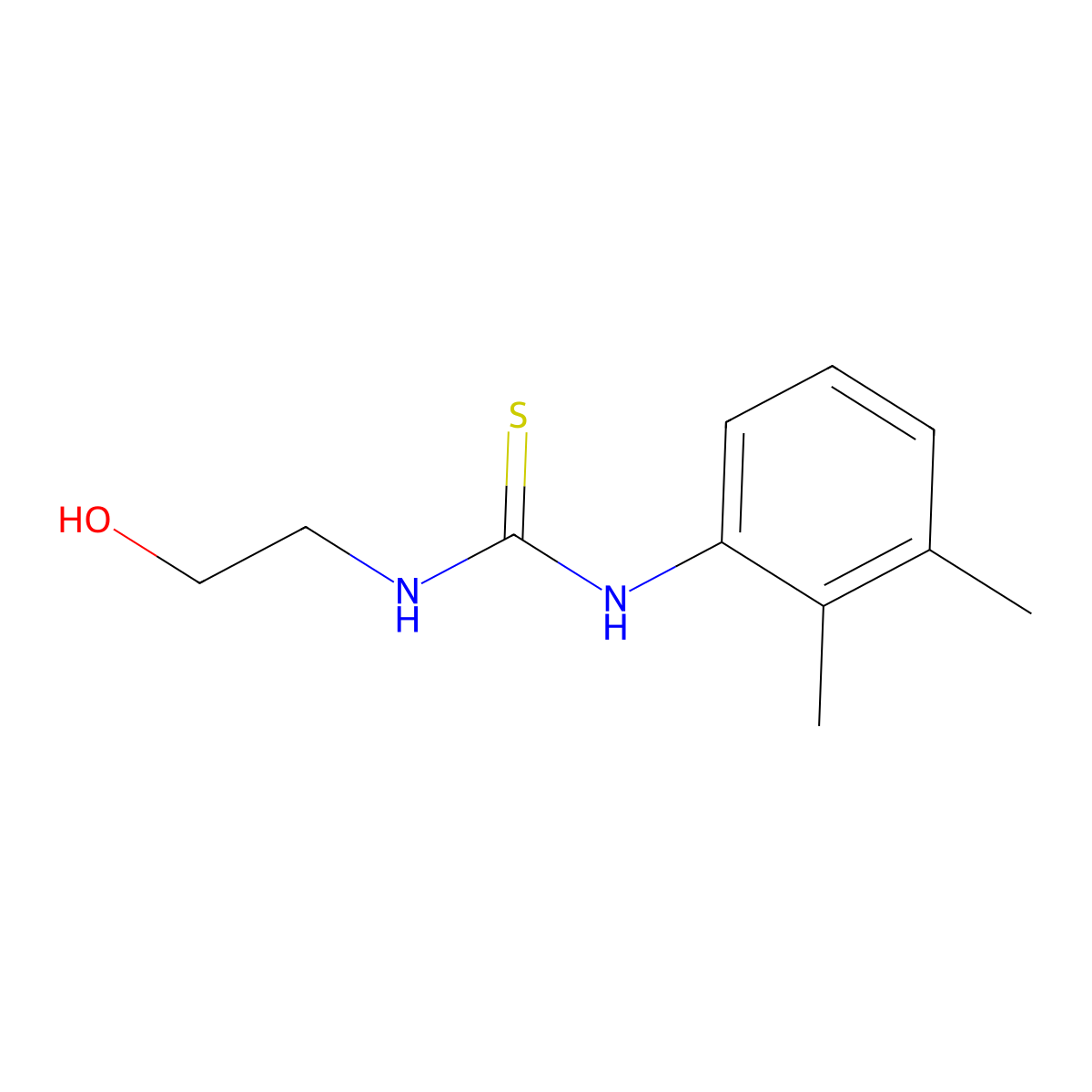 1-(2,3-Dimethylphenyl)-3-(2-hydroxyethyl)thiourea molecular structure, CAS 52266-58-7