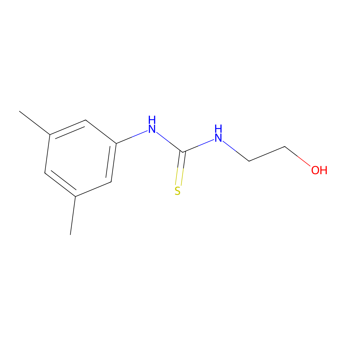 1-(3,5-Dimethylphenyl)-3-(2-hydroxyethyl)thiourea molecular structure, CAS 52266-73-6