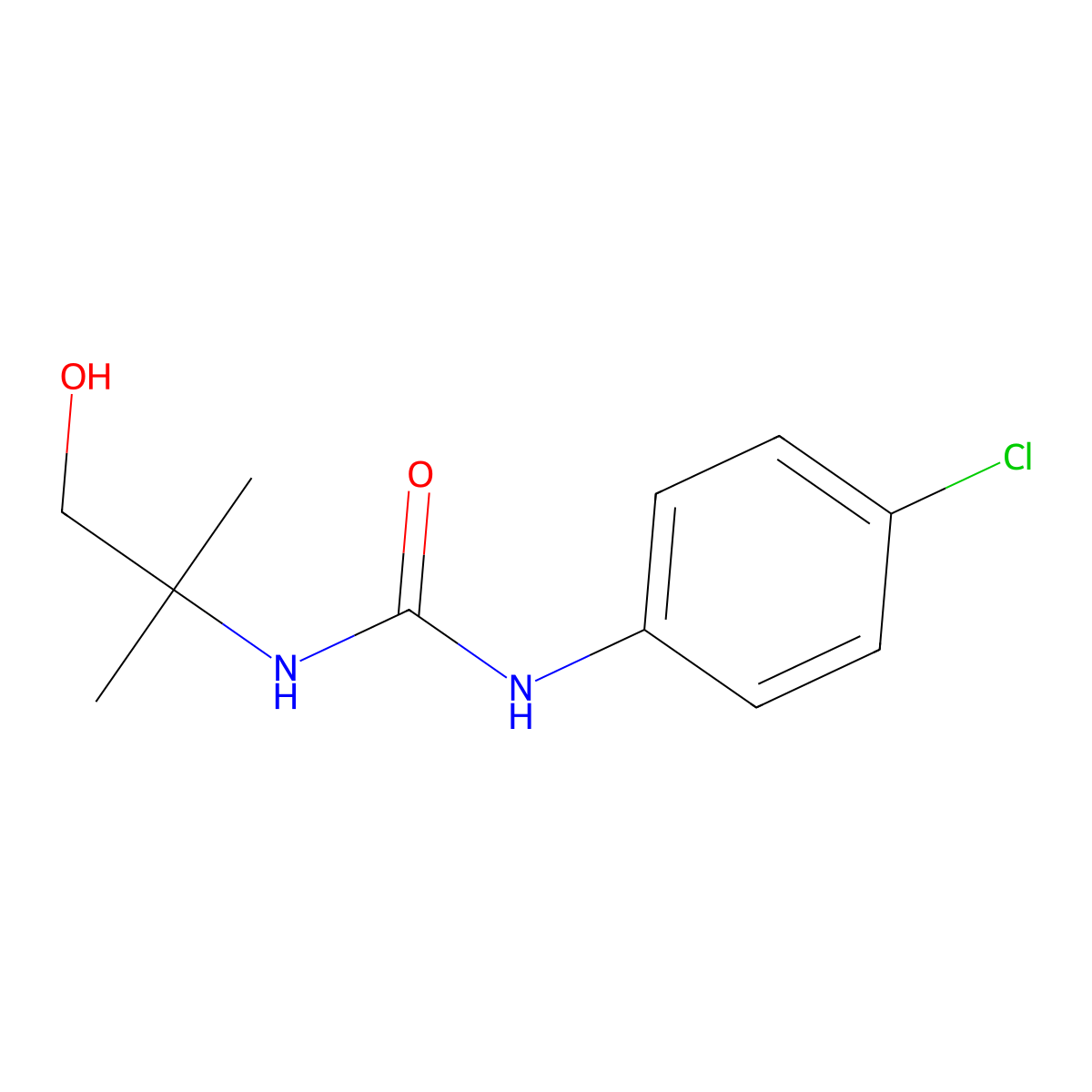 1-(4-Chlorophenyl)-3-(1-hydroxy-2-methylpropan-2-yl)urea molecular structure, CAS 522660-63-5