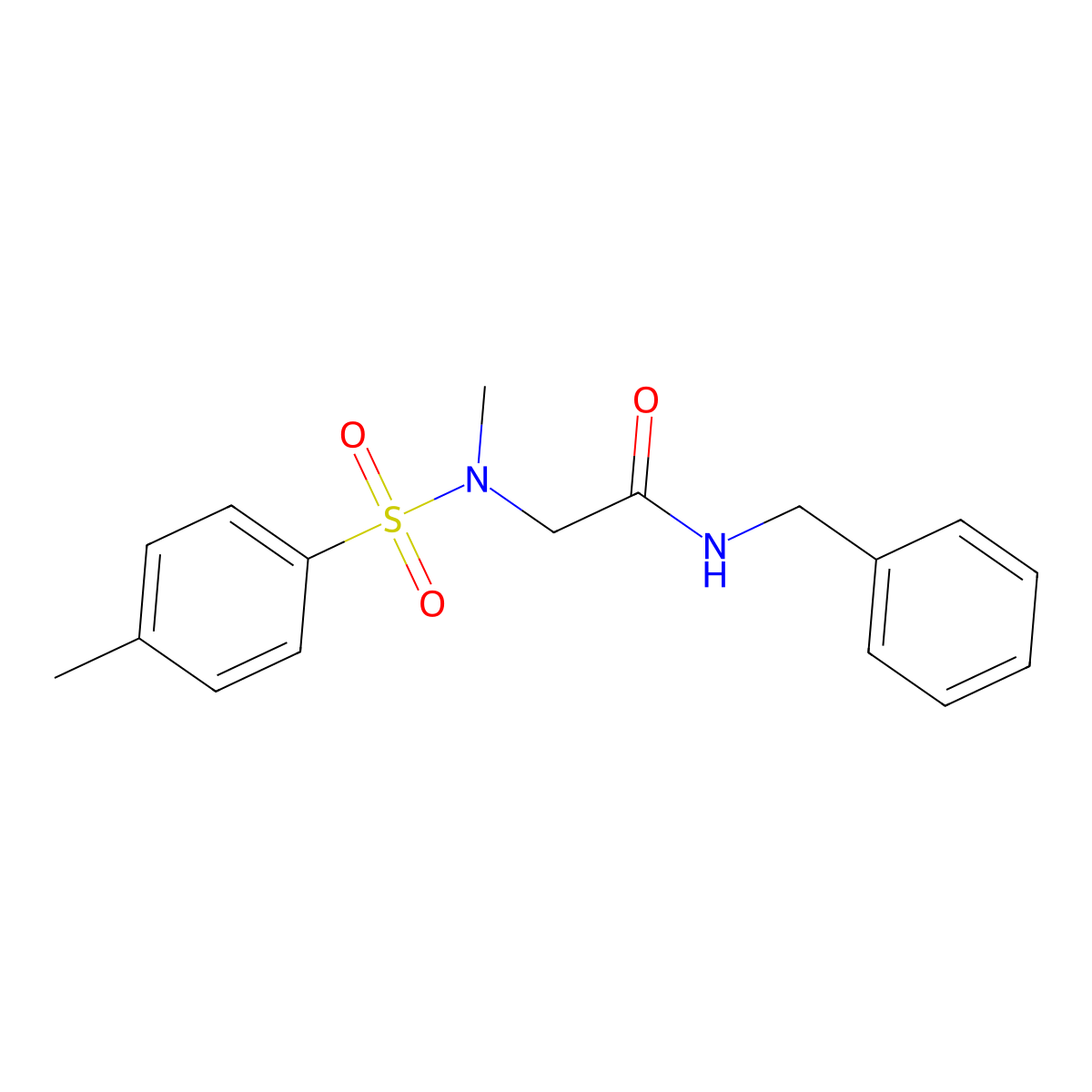 N-benzyl-2-(N,4-dimethylphenylsulfonamido)acetamide molecular structure, CAS 522662-02-8