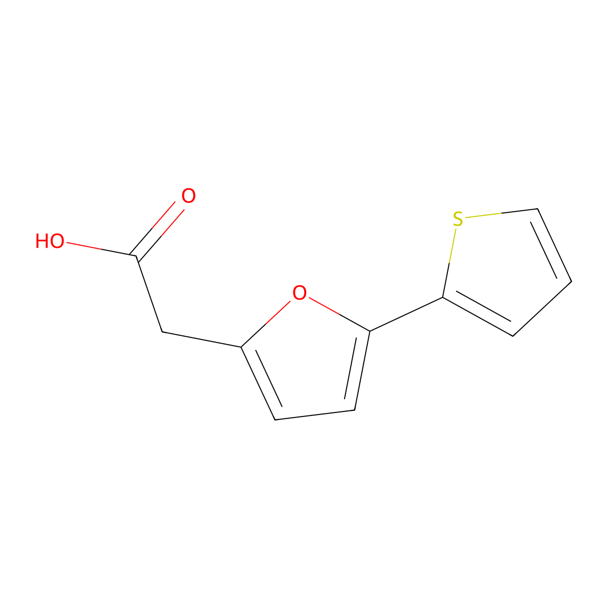 2-[5-(Thiophen-2-yl)furan-2-yl]acetic acid molecular structure, CAS 522664-14-8