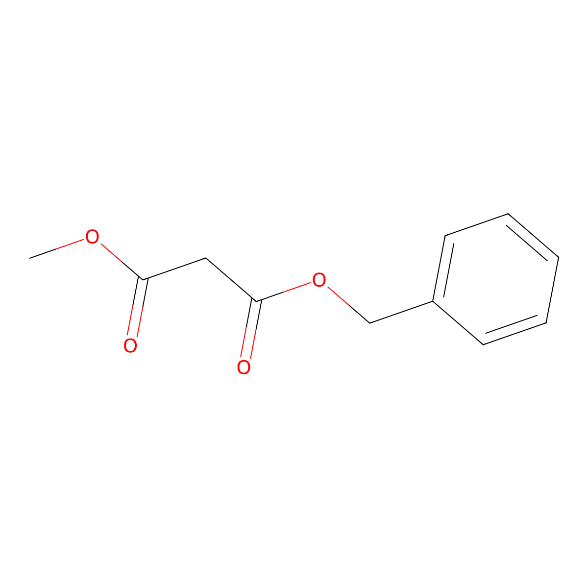 1-Benzyl 3-methyl propanedioate molecular structure, CAS 52267-39-7