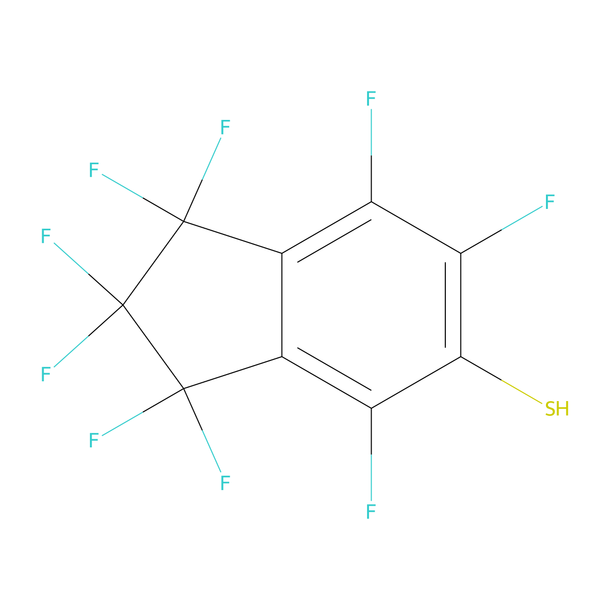 Nonafluoro-2,3-dihydro-1H-indene-5-thiol molecular structure, CAS 52267-66-0