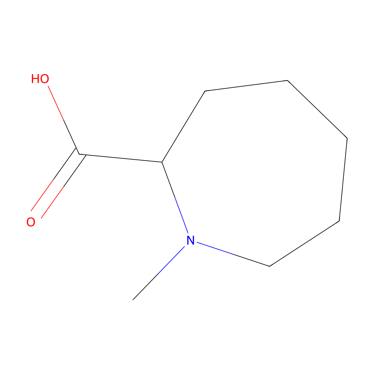 1-methylazepane-2-carboxylic Acid molecular structure, CAS 5227-51-0