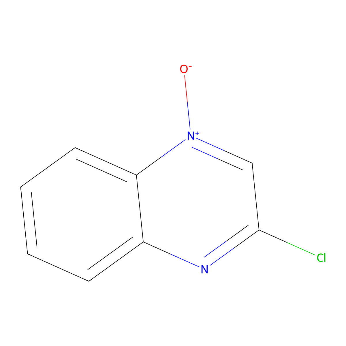 Quinoxaline, 2-chloro-, 4-oxide molecular structure, CAS 5227-59-8