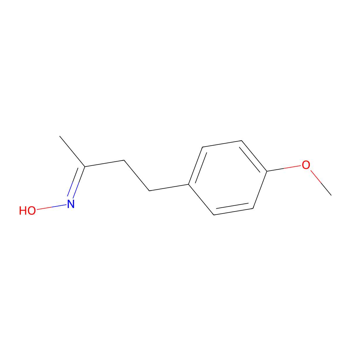 4-(4-Methoxyphenyl)-2-butanone oxime molecular structure, CAS 52271-43-9