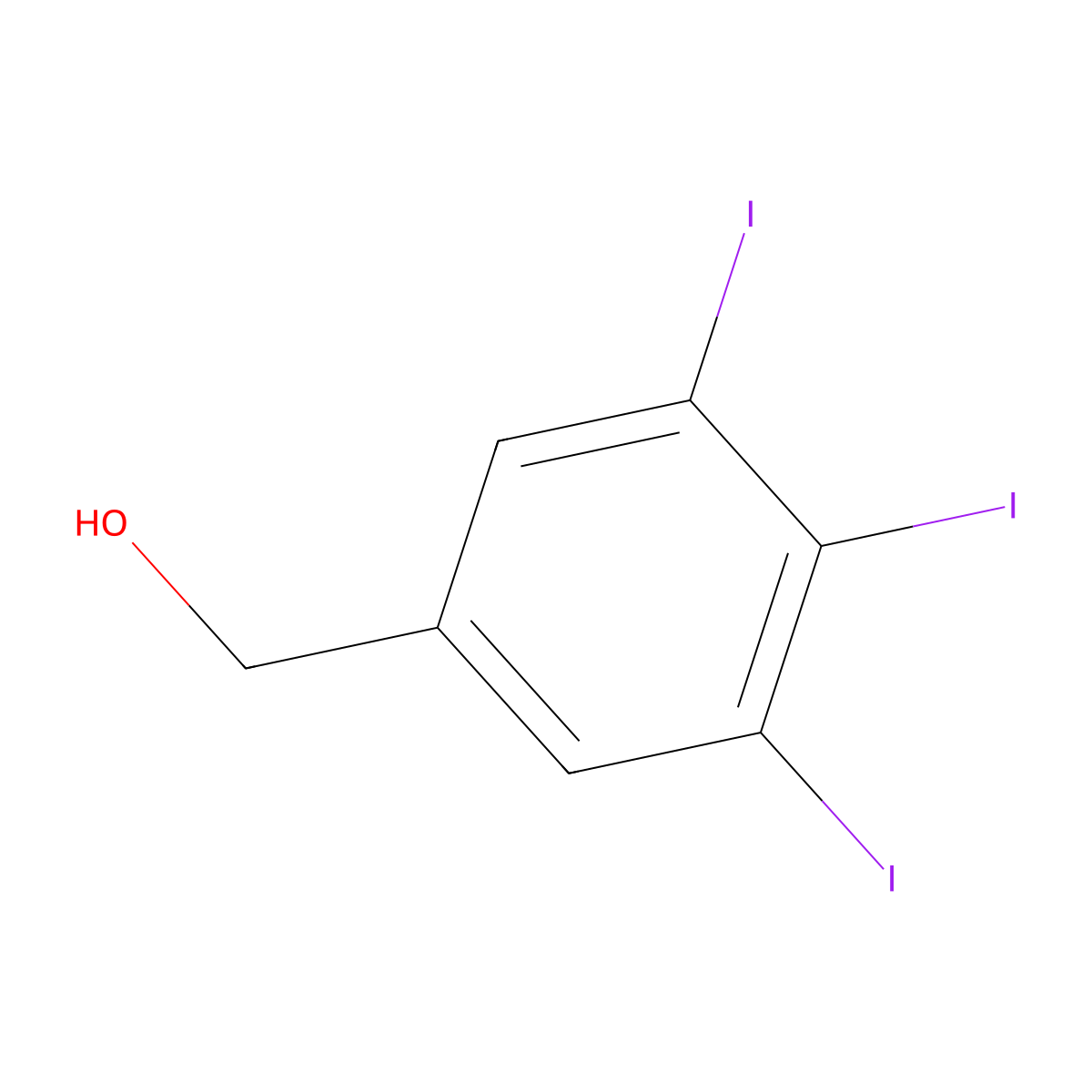 (3,4,5-Triiodophenyl)methanol molecular structure, CAS 52273-53-7