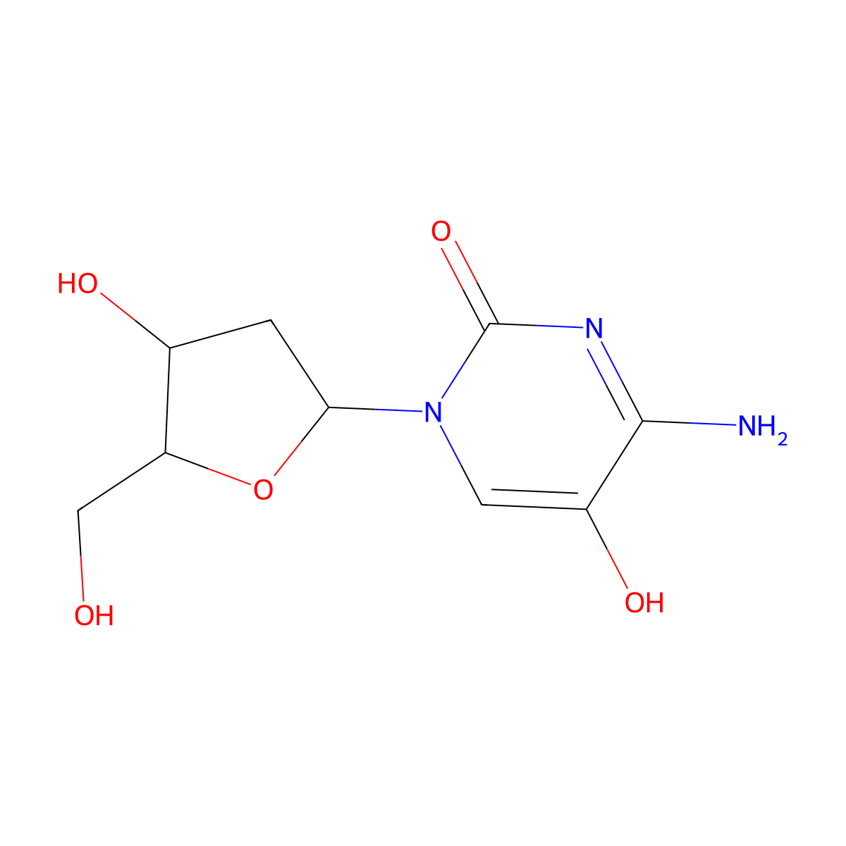 5-Hydroxy-2'-deoxycytidine molecular structure, CAS 52278-77-0