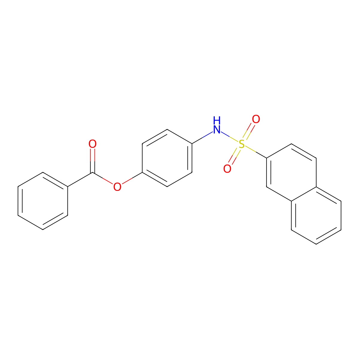 [4-(Naphthalen-2-ylsulfonylamino)phenyl] benzoate molecular structure, CAS 5228-09-1