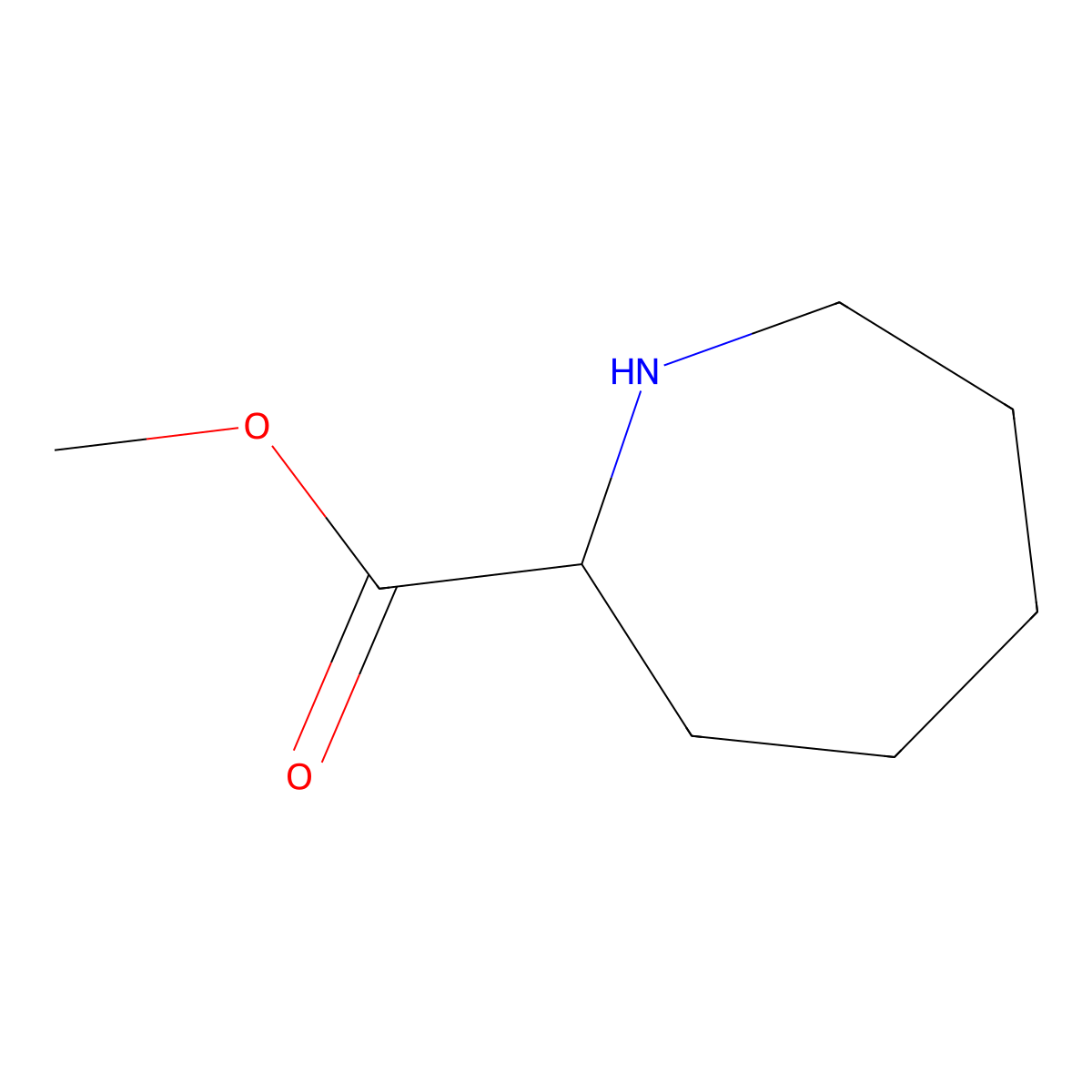 Methyl azepane-2-carboxylate molecular structure, CAS 5228-33-1