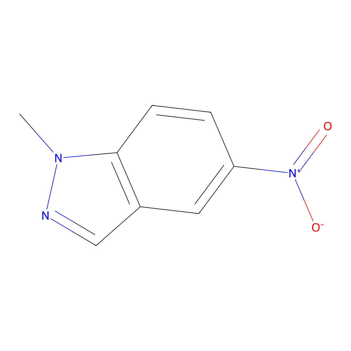 1-Methyl-5-nitro-1H-indazole molecular structure, CAS 5228-49-9