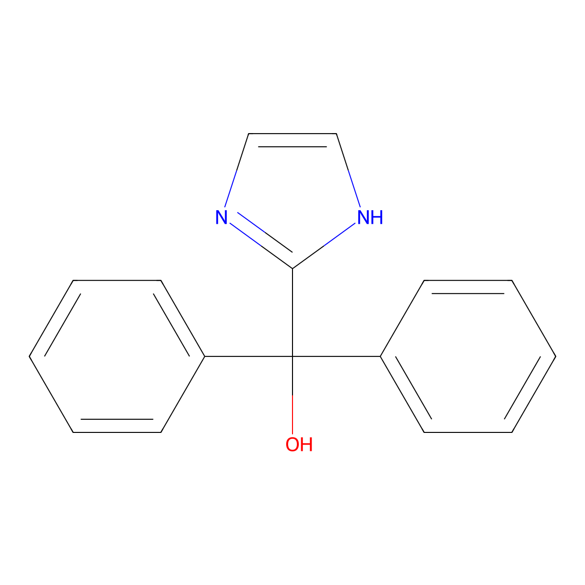 1H-imidazol-2-yl(diphenyl)methanol molecular structure, CAS 5228-76-2