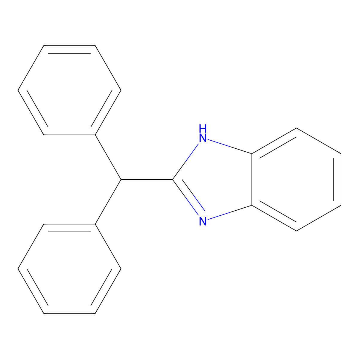 2-Benzhydryl-1H-benzoimidazole molecular structure, CAS 5228-77-3