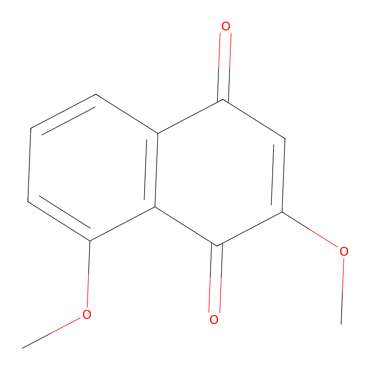 1,4-Naphthalenedione, 2,8-dimethoxy- molecular structure, CAS 52280-74-7