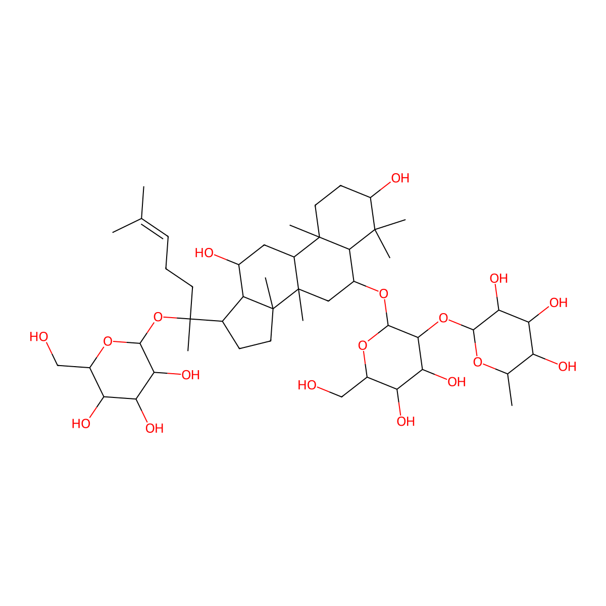 Ginsenoside Re molecular structure, CAS 52286-59-6
