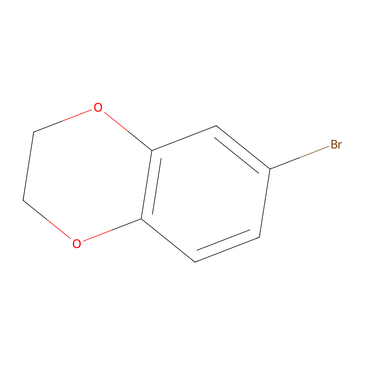 6-Bromo-1,4-benzodioxane molecular structure, CAS 52287-51-1
