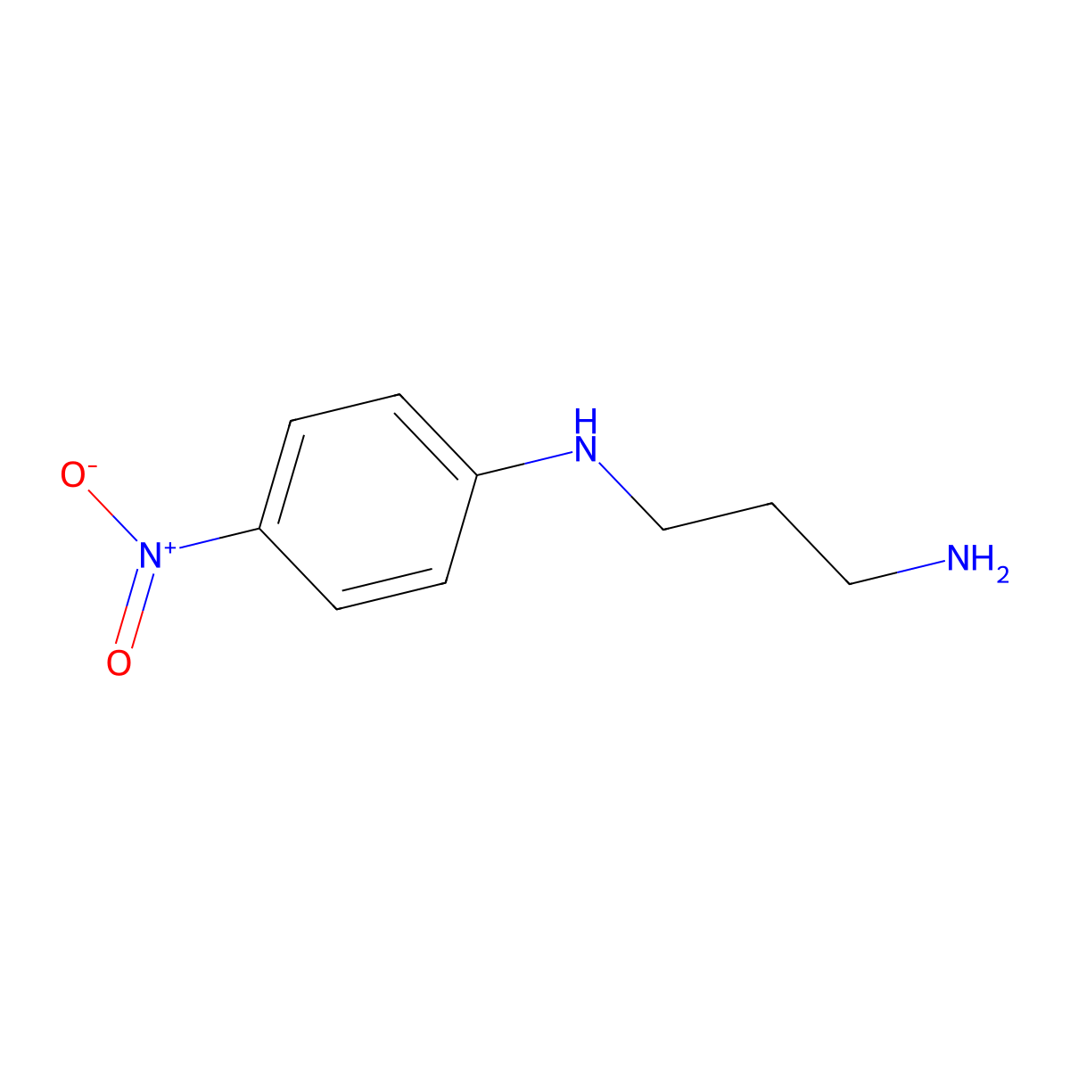 N-(4-nitrophenyl)propane-1,3-diamine molecular structure, CAS 52289-06-2