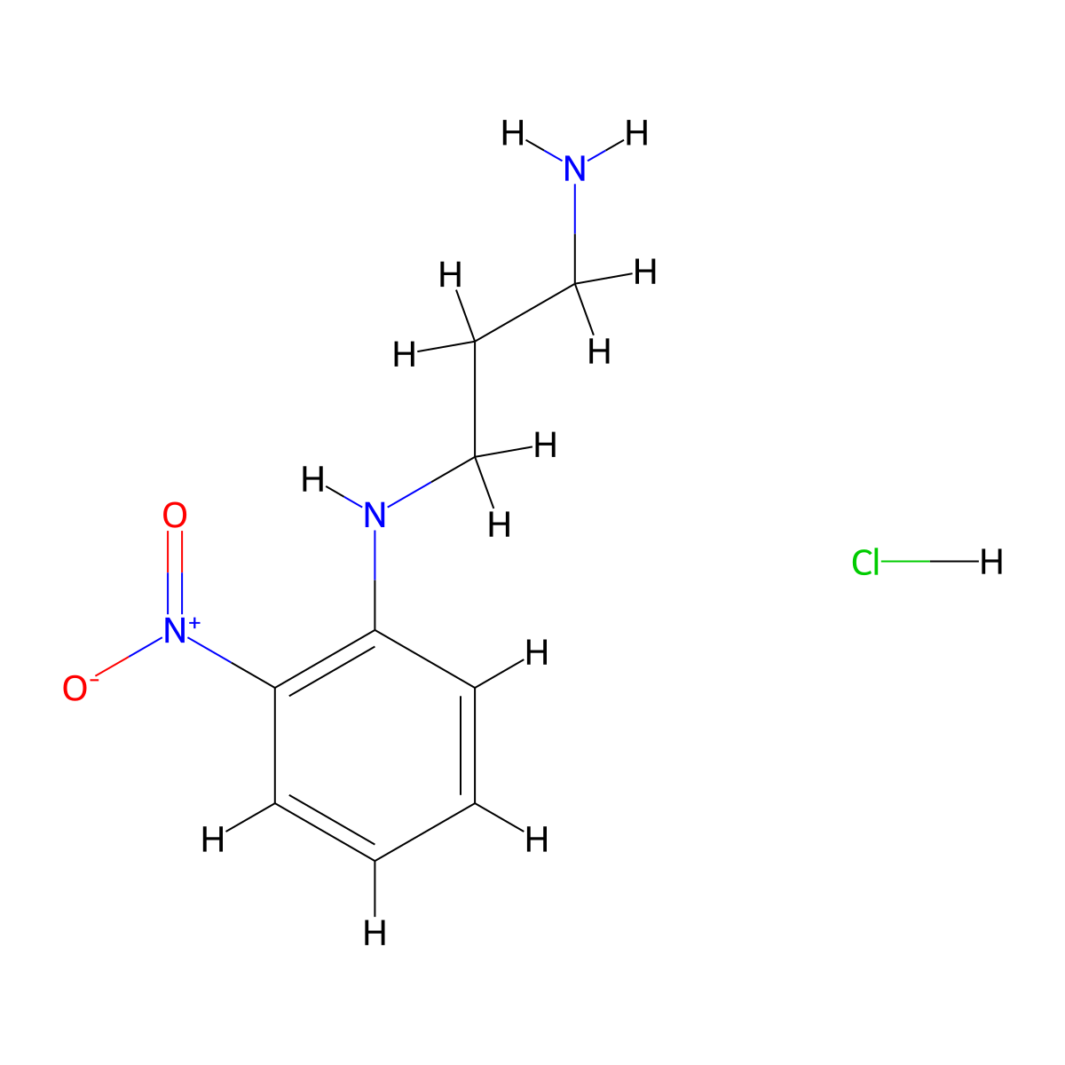 N-(3-aminopropyl)-2-nitroaniline hydrochloride molecular structure, CAS 52289-07-3