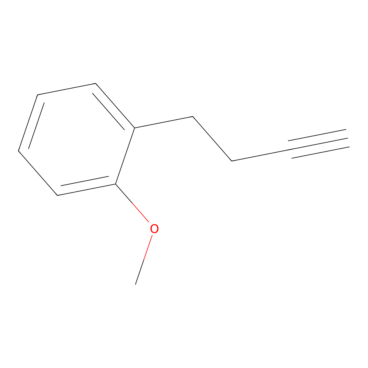 1-(But-3-yn-1-yl)-2-methoxybenzene molecular structure, CAS 52289-94-8