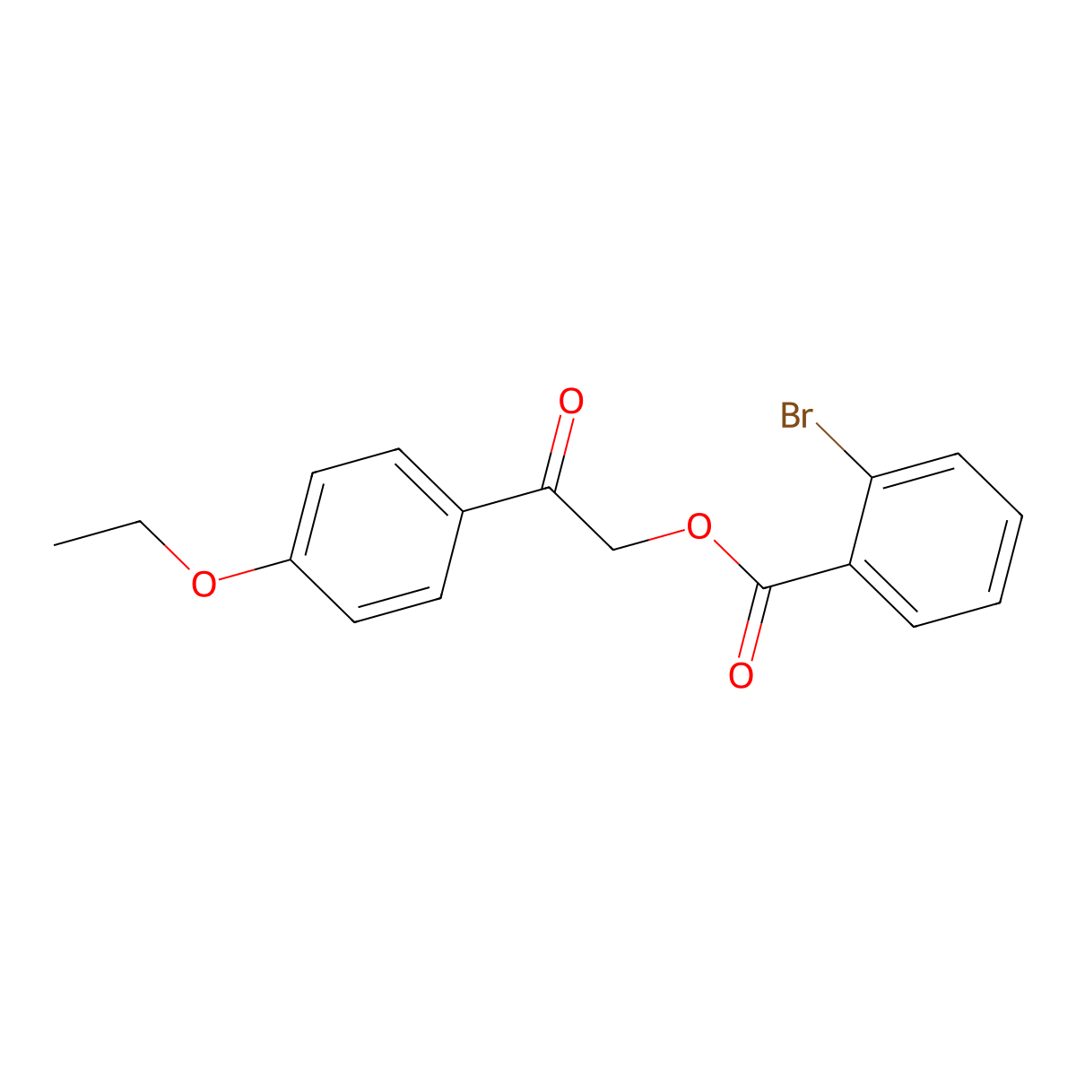 [2-(4-Ethoxyphenyl)-2-oxoethyl] 2-bromobenzoate molecular structure, CAS 5229-46-9