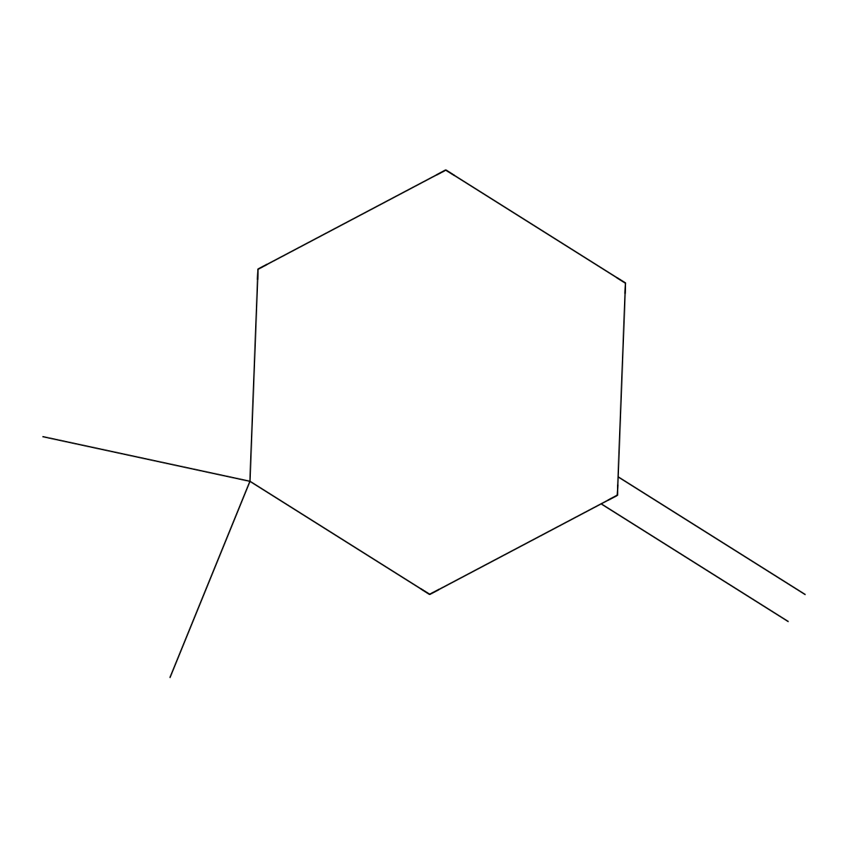 1,1-Dimethyl-3-methylidenecyclohexane molecular structure, CAS 52291-22-2