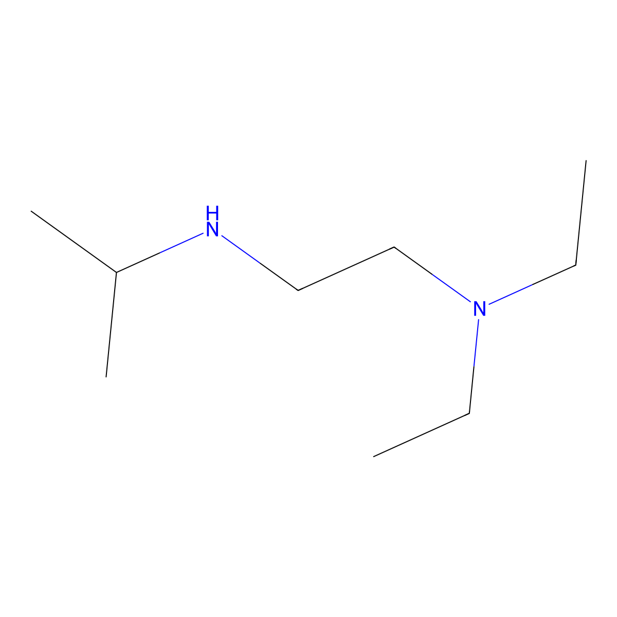 Diethyl((2-((propan-2-yl)amino)ethyl))amine molecular structure, CAS 52295-84-8