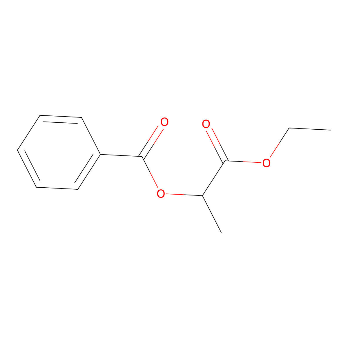 1-Ethoxy-1-oxopropan-2-yl benzoate molecular structure, CAS 52298-33-6