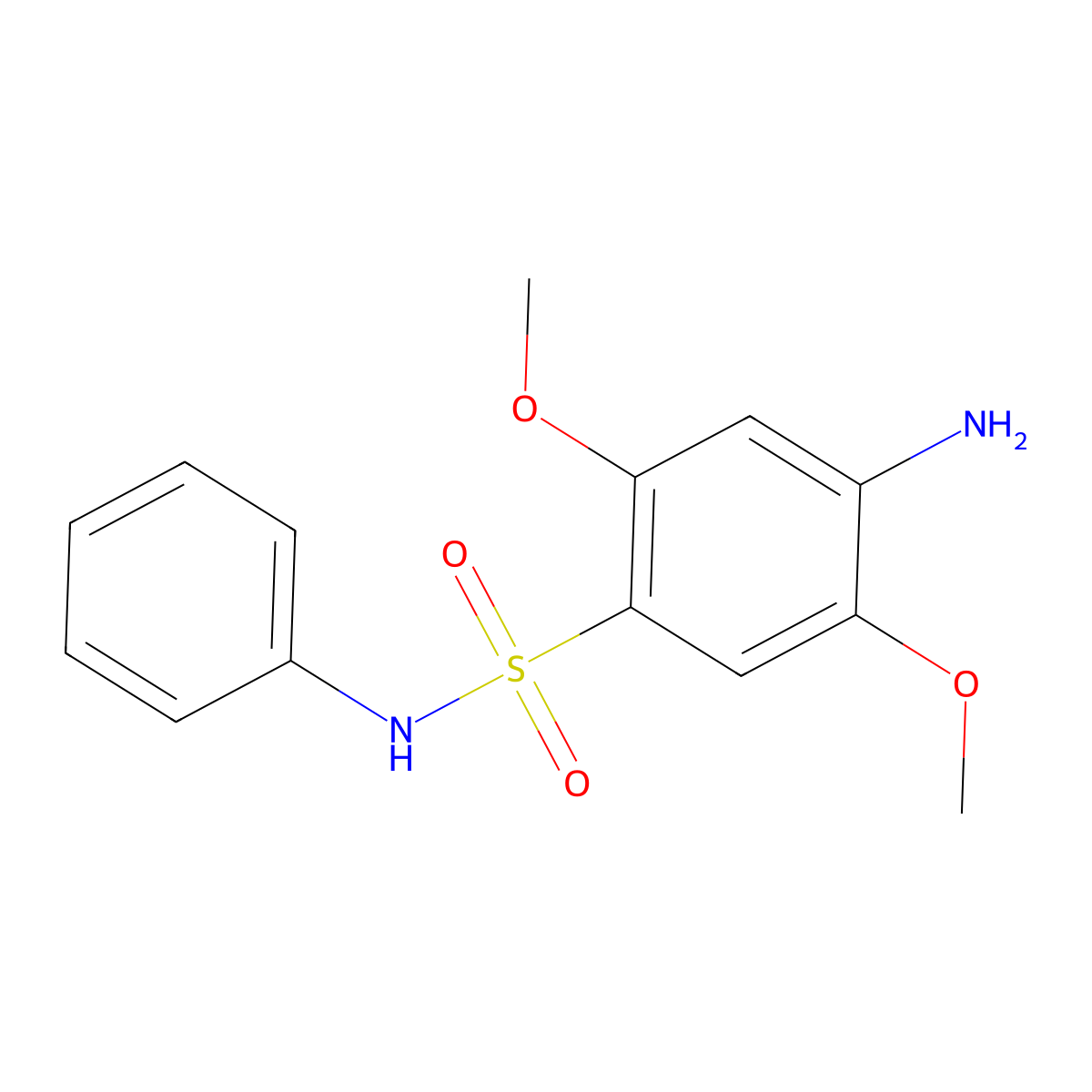 4-Amino-2,5-dimethoxy-N-phenylbenzenesulfonamide molecular structure, CAS 52298-44-9