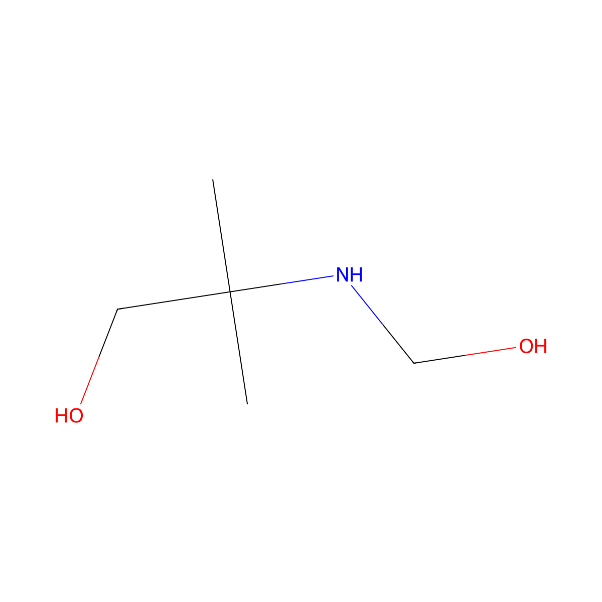 2-((Hydroxymethyl)amino)-2-methylpropanol molecular structure, CAS 52299-20-4