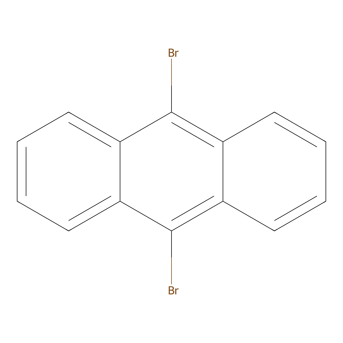9,10-Dibromoanthracene molecular structure, CAS 523-27-3