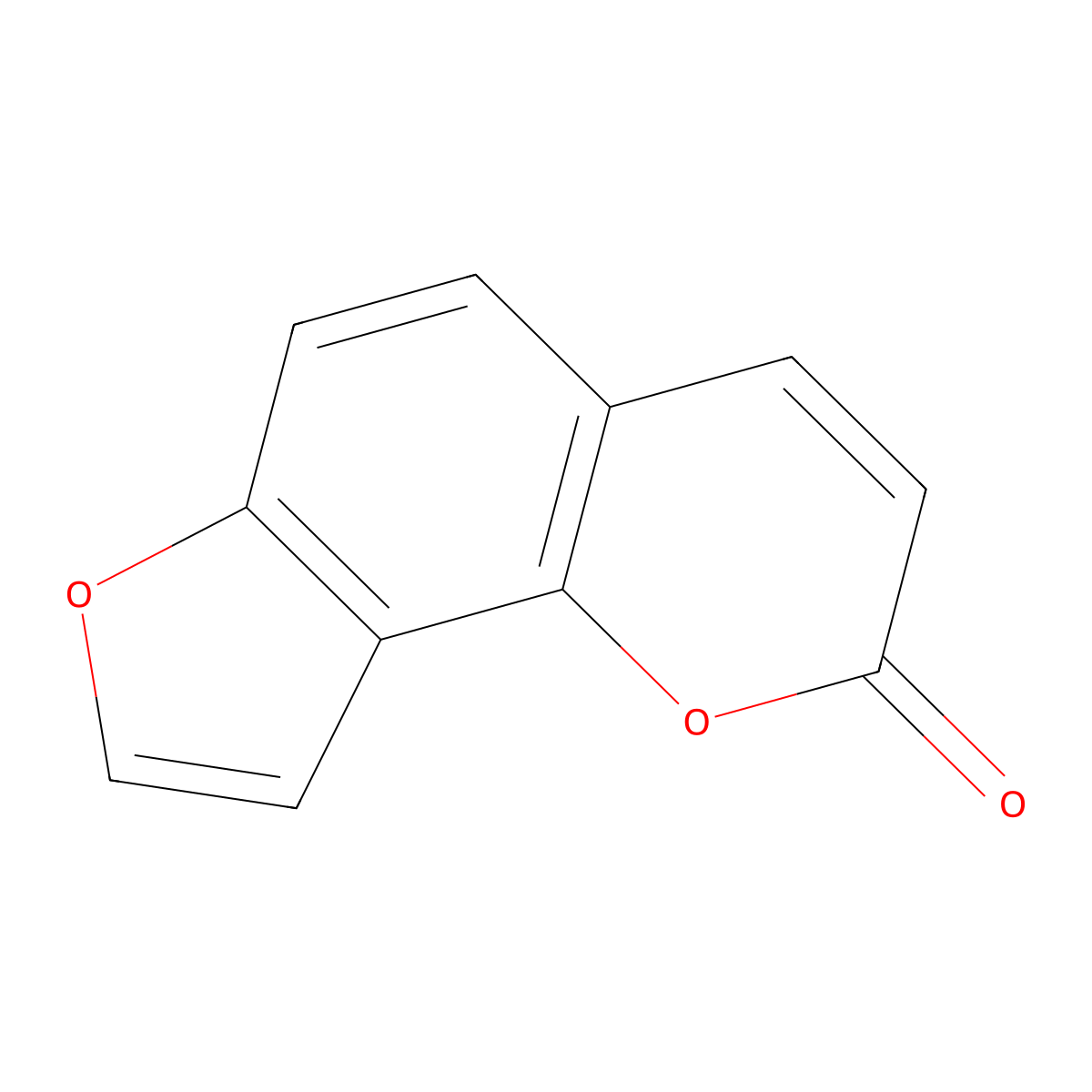 Isopsoralen molecular structure, CAS 523-50-2