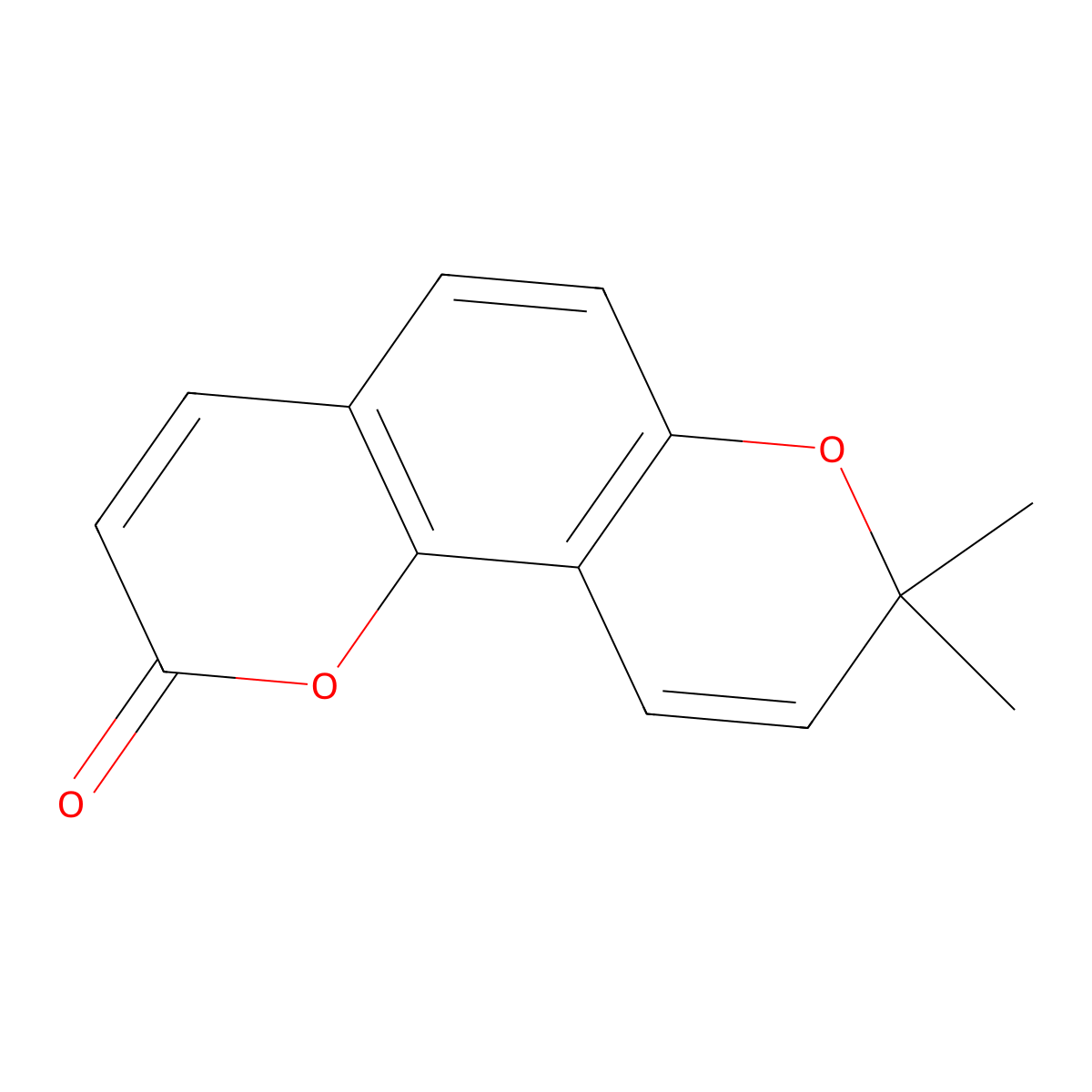Seselin molecular structure, CAS 523-59-1