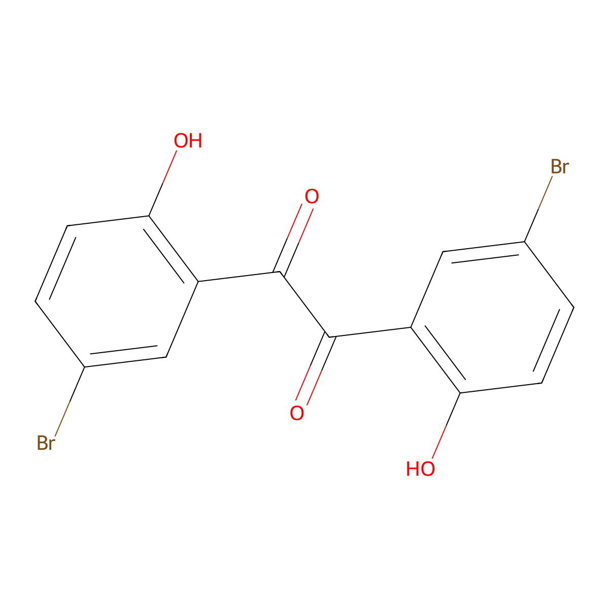 1,2-Bis(5-bromo-2-hydroxyphenyl)-1,2-ethanedione molecular structure, CAS 523-88-6