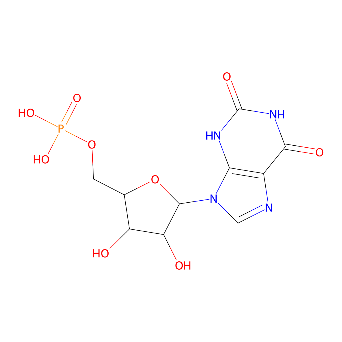 5'-Xanthylic acid molecular structure, CAS 523-98-8